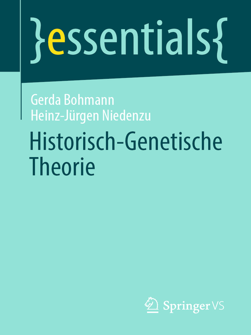 Title details for Historisch-Genetische Theorie by Gerda Bohmann - Available